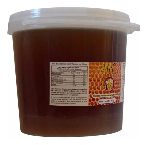 Imagem 2 de 6 de Mel Puro De Abelhas Europa - Balde 5 Kg - Florada Laranjeira