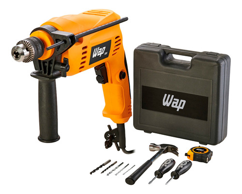 Imagem 2 de 7 de Furadeira E Parafusadeira De Impacto 700w C/ Maleta Wap