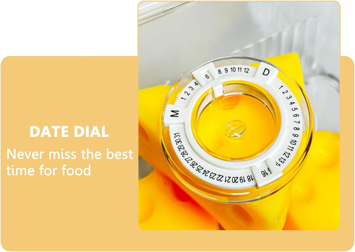 Contenedor De Queso Para Refrigerador Con Esfera De Fecha, C