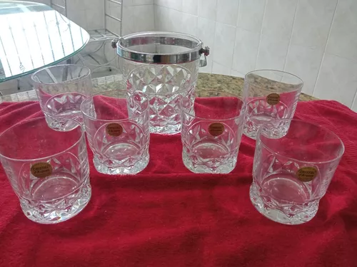 Juego de vasos para whisky,hielera y shots cristal de arques en Venezuela