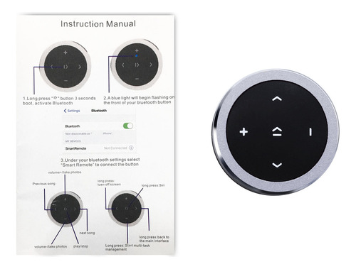 Car Bluetooth Inalámbrico Media Botón Volante Control Remo