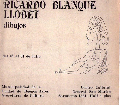 Ricardo Blanque Llobet. Dibujos. Del 16 Al 31 De Julio. Bl