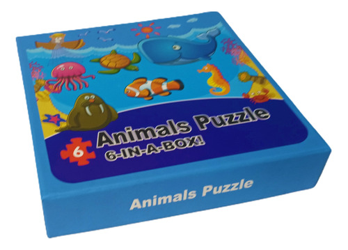 Super Caja Rompecabezas De Animales Marinos X6 Puzzles