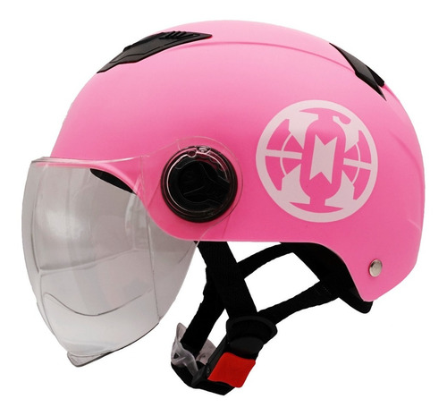 Conjunto Casco Abierto Abatible Mate Motociclista Doble Gafa