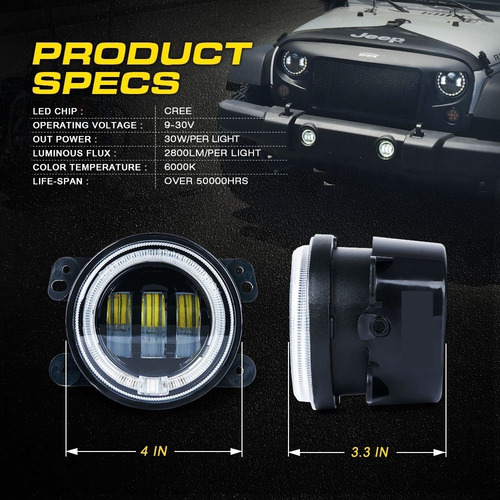 Faros Niebla Led Aro Angel Blanco Se Puede Adaptar En Chevrolet Spark 2011 2012 2013 2014 2015 2016 2017