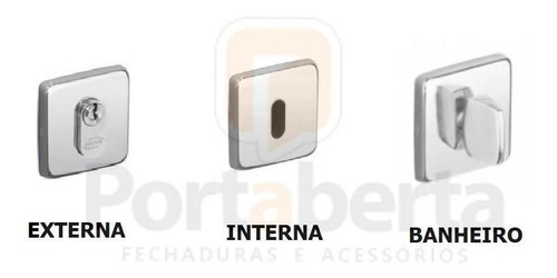 Fechadura Porta Externa Tera Imab Preta Miolo Tambor 40mm