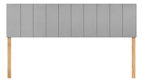 Cabecera King Size Dotico Raya Vertical 3 En 1 Moderna Color Gris Claro