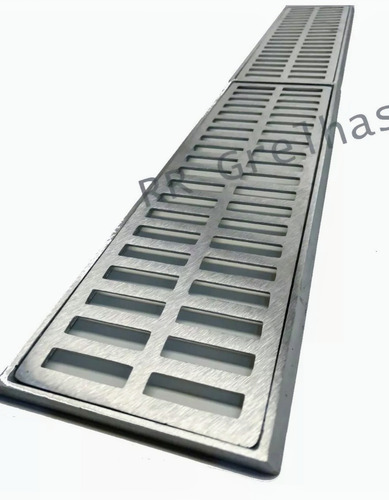 Ralo Linear 15x100cm Grelha Aluminio Coleta Agua Pluvial