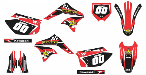 Kit Adesivos Moto-trilha Kawasaki Kxf 250 2006 - 2008 