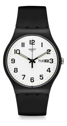 Reloj Unisex Swatch Twice Again Cuarzo Negro So29b703