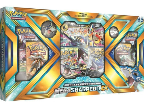 Box Pokémon Premium Mega Camerupt-ex / Mega Sharpedo-ex 