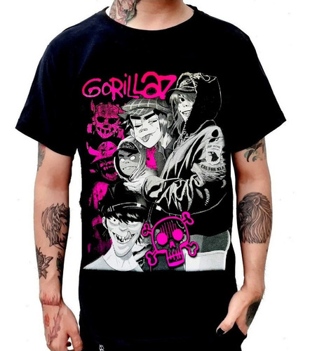 Playera Gorillaz Band Electro Rock Alternative 2d