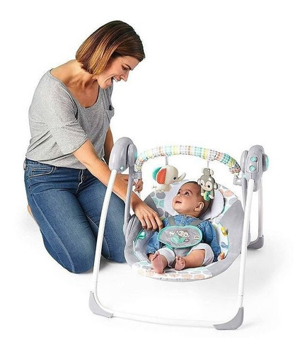 Imagen 5 de 7 de Columpio Automático Compacto Con Melodías Brightstar 2 Posic
