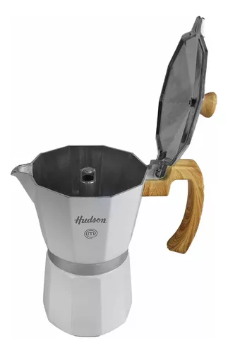 Cafetera Esmaltada Blanca Italiana Induccion 6 Tazas — Hudson Cocina