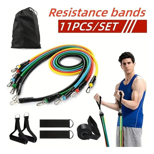 * Juego De Bandas De Resistencia Tpe De 11 Piezas, Bandas