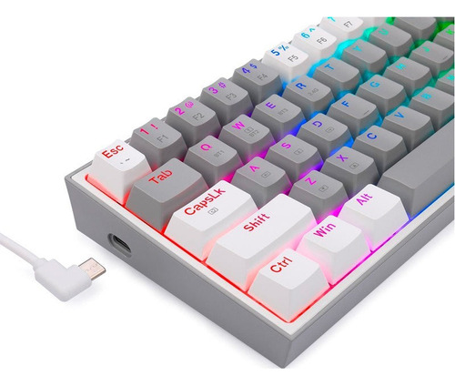 Teclado Mecánico Redragon K616 Rgb Gw Sp Fizz Pro Gris