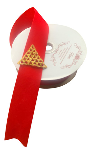 60 Mt Cinta Terciopelo Navideña Rojo 3.5cm Pack 3 Rollos