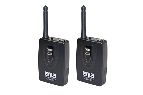 Sistema Emb Vhf Ebm52h Doble Profesional Del Micrófono Auric