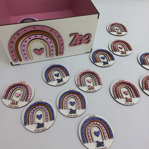 Caja Porta Souvenirs Arcoiris