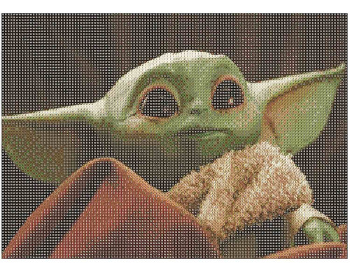 Kit De Pintura 5d Por Diamantes Star Wars Baby Yoda 30x40...