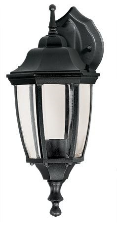 Farol Ext.alum.negro Y Cristal Suspendido Voltech  Faro-su-n