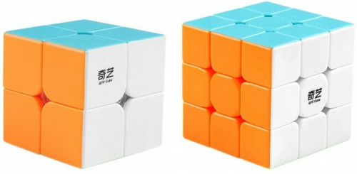 Cubo Rubik Pack X2 Qiyi Speedcube  2x2 + 3x3 W Stickerless 