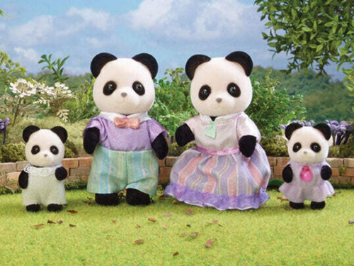 Familia De Osos Panda Juguetes Sylvanian Families Muñecas