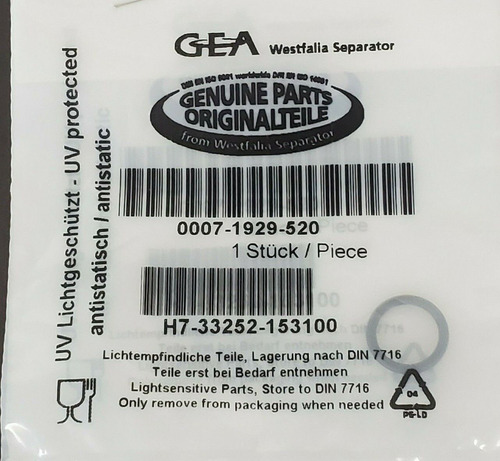 Lot Of 3 New Gea Westfalia 0007-1929-520 O-rings 000 Ccs