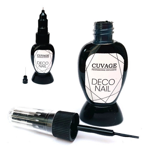 Imagen 9 de 10 de Esmaltes Con Pincel Liner Doble Punta Deco Nail Art X 8 C