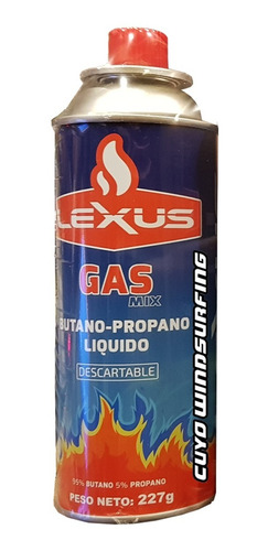 Cartucho Gas Butano Propano Anafe Lexus 227 Gr Lxu X1 Unidad