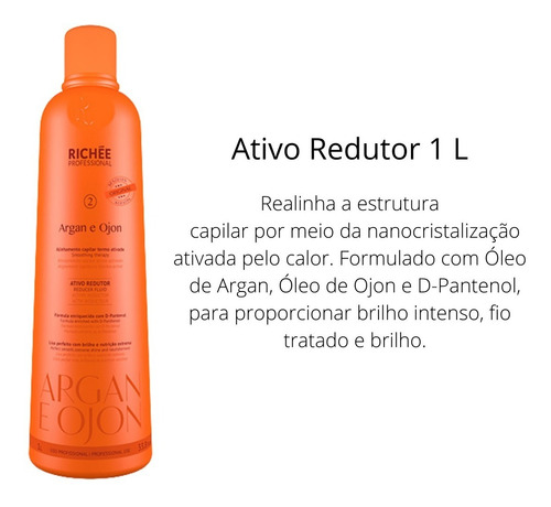 Kit Richée Professional Argan E Ojon Progressiva 3x1 Litro