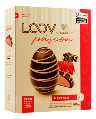 Ovo De Páscoa Loov Puro Cacau Amazonico 100g Chocolife