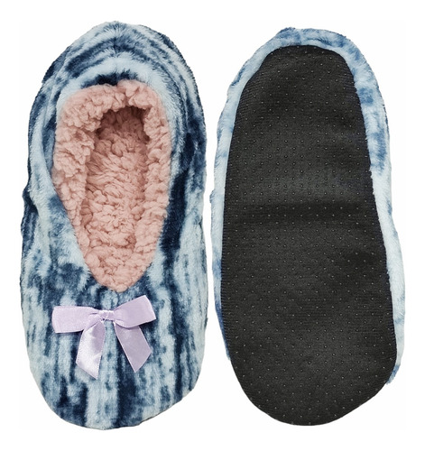 Pantuflas Cerradas Corderito Piel Peluche Mujer Niñas