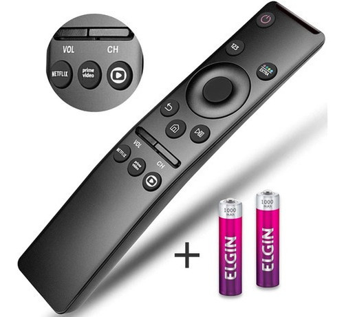 Imagem 1 de 6 de Controle Remoto Para Smart Tv Samsung 4k + Pilhas Gratis