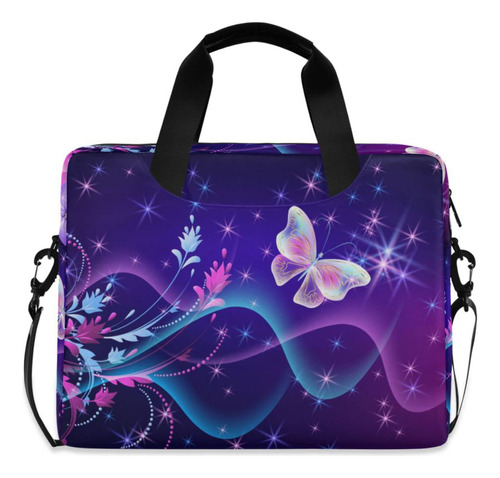 Alaza Funda Para Portatil Bolsa Vuelo Fantasia Mariposa Flor