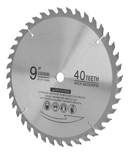 Hoja De Sierra De Carburo 40t, 9 Pulgadas, 6600 Rpm, Circula