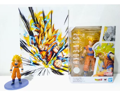 Boneco SH FIGUARTS Goku Ssj3 Super Saiyajin 3 1.0 Dragon Ball Z DBZ Bandai  Original - LER