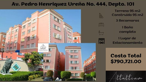 Departamento En Coyoacán, Col. Los Reyes, Av. Pedro Henríquez Ureña #444 Nb10-di