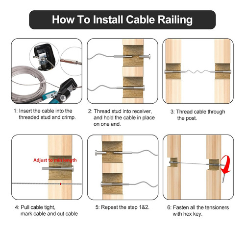 Kit De Barandillas Invisibles Para Cables, Acero Inoxidable