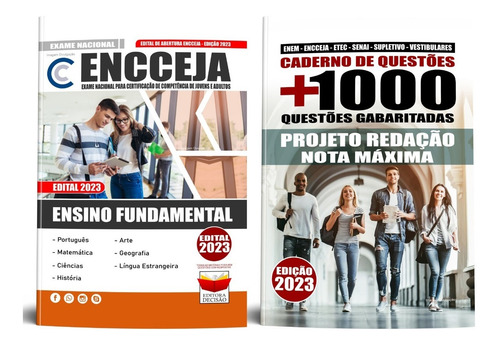  Apostila Encceja + Testes  E Redação Ensino Fundamental - Atualizada  2023