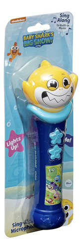 Micrófono Baby Shark's Big Show Para Cantar Con Sonido Azul
