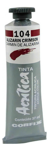 Tinta Acrilica Corfix 104 Alizarin Crimson 37ml