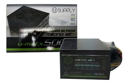 Fuente De Poder De 500w Micro Atx Slim Sata Uc