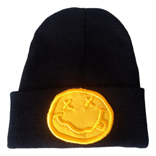 Gorro Nirvana Bordado Smile Rock Metal Producto Colombiano