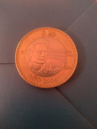 Una Moneda  Conmemorativas De 20 Pesos 