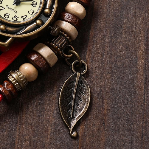 Reloj De Pulsera De Cuarzo Analógico Con Pulsera Multicapa V