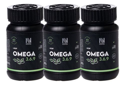 Omega 369 - Natural Nutrition 60caps X3 Unidades