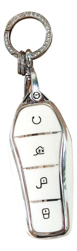 Ys Funda De Tpu Para Llave Para Coche Byd Blanco Con Llavero