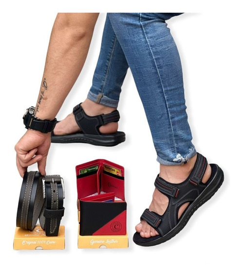Sandalias Hombre Cuero Mercadolibre