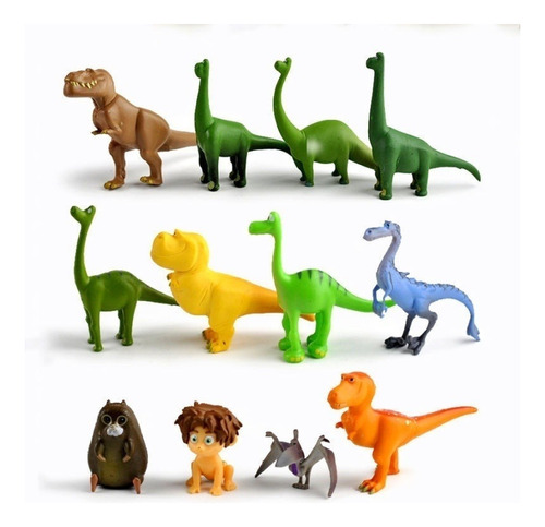 12 Piezas Mini Dinosaurio Decoración De Escritorio, Un Juego